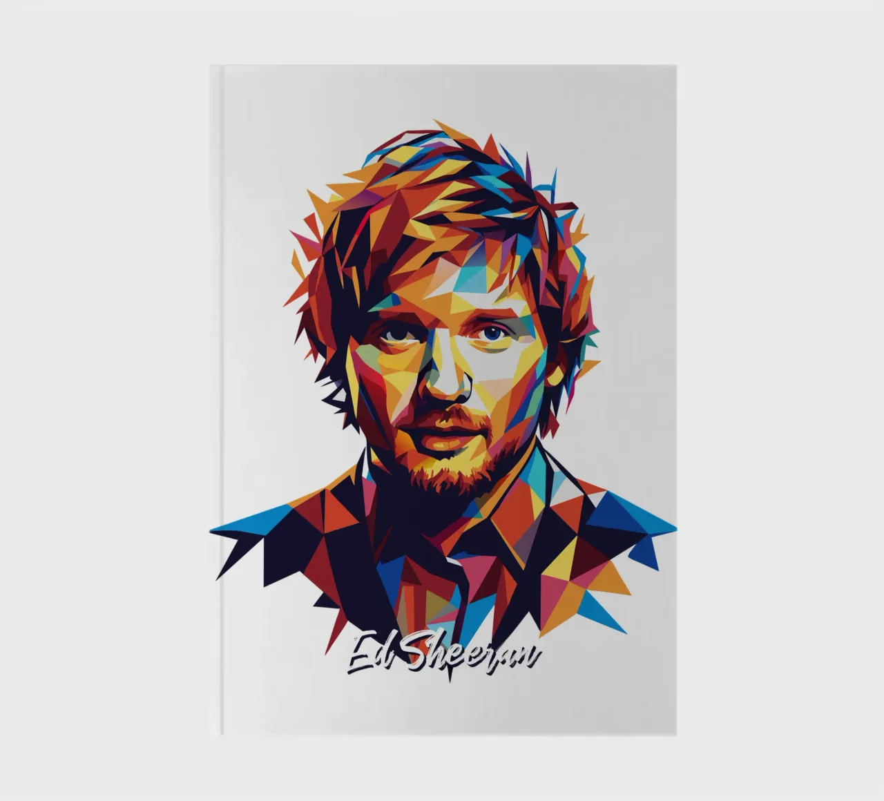 Ed Sheeran Portrait in WPAP Pop Art notebook by vectorartnesia
