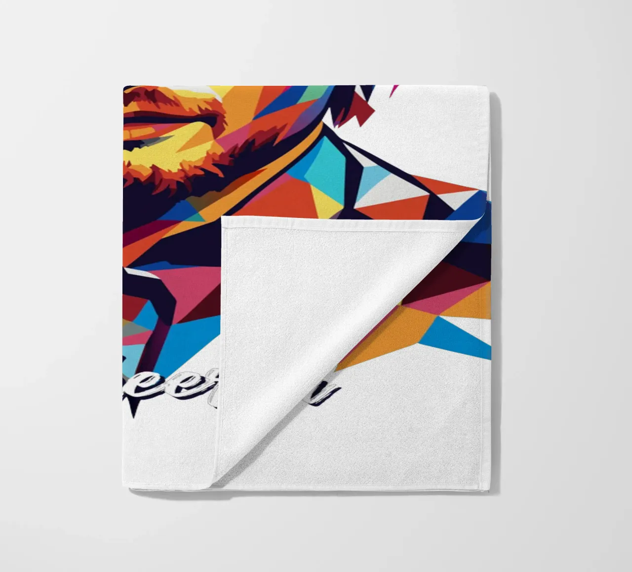 Ed Sheeran Portrait in WPAP Pop Art toalla de playa de vectorartnesia
