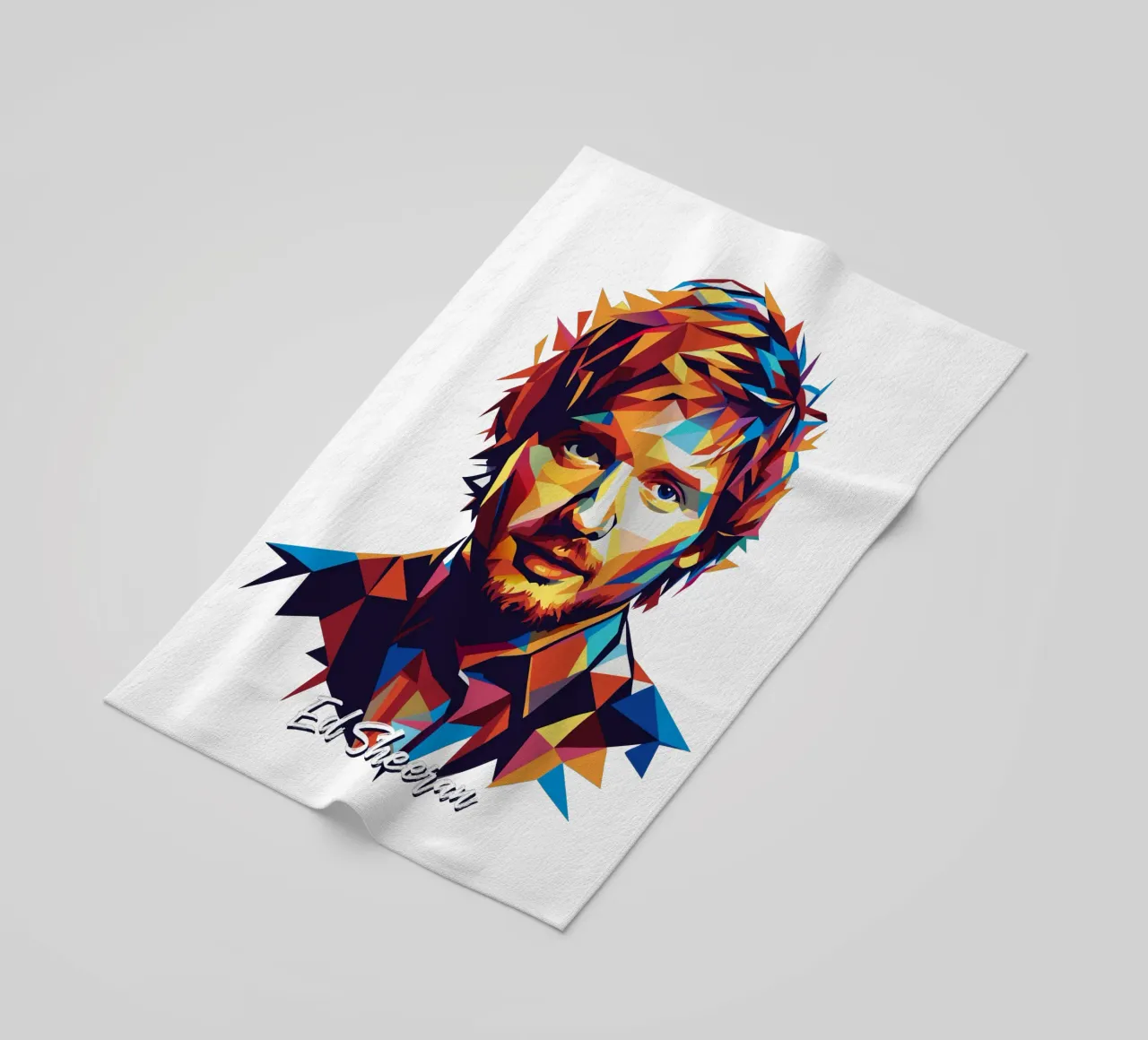 Ed Sheeran Portrait in WPAP Pop Art telo mare da vectorartnesia