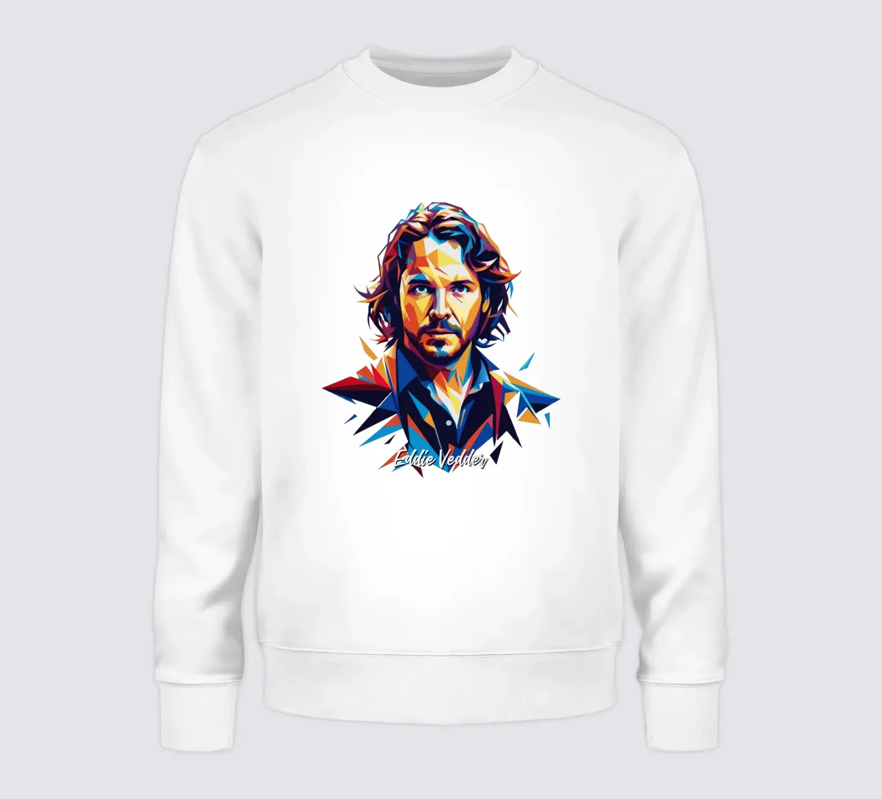 Eddie Vedder Portrait in WPAP Pop Art Sweatshirt von vectorartnesia