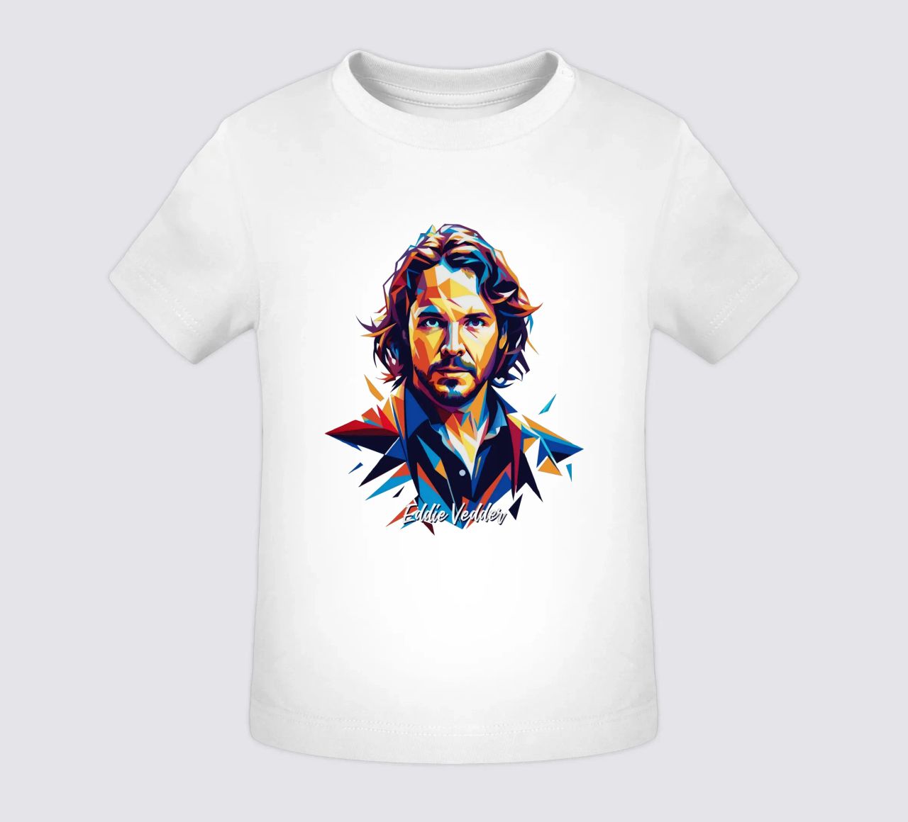 Eddie Vedder Portrait in WPAP Pop Art maglietta neonato da vectorartnesia