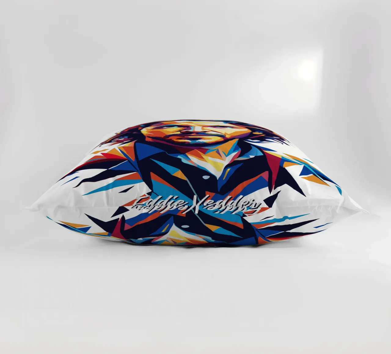 Eddie Vedder Portrait in WPAP Pop Art cuscino da vectorartnesia