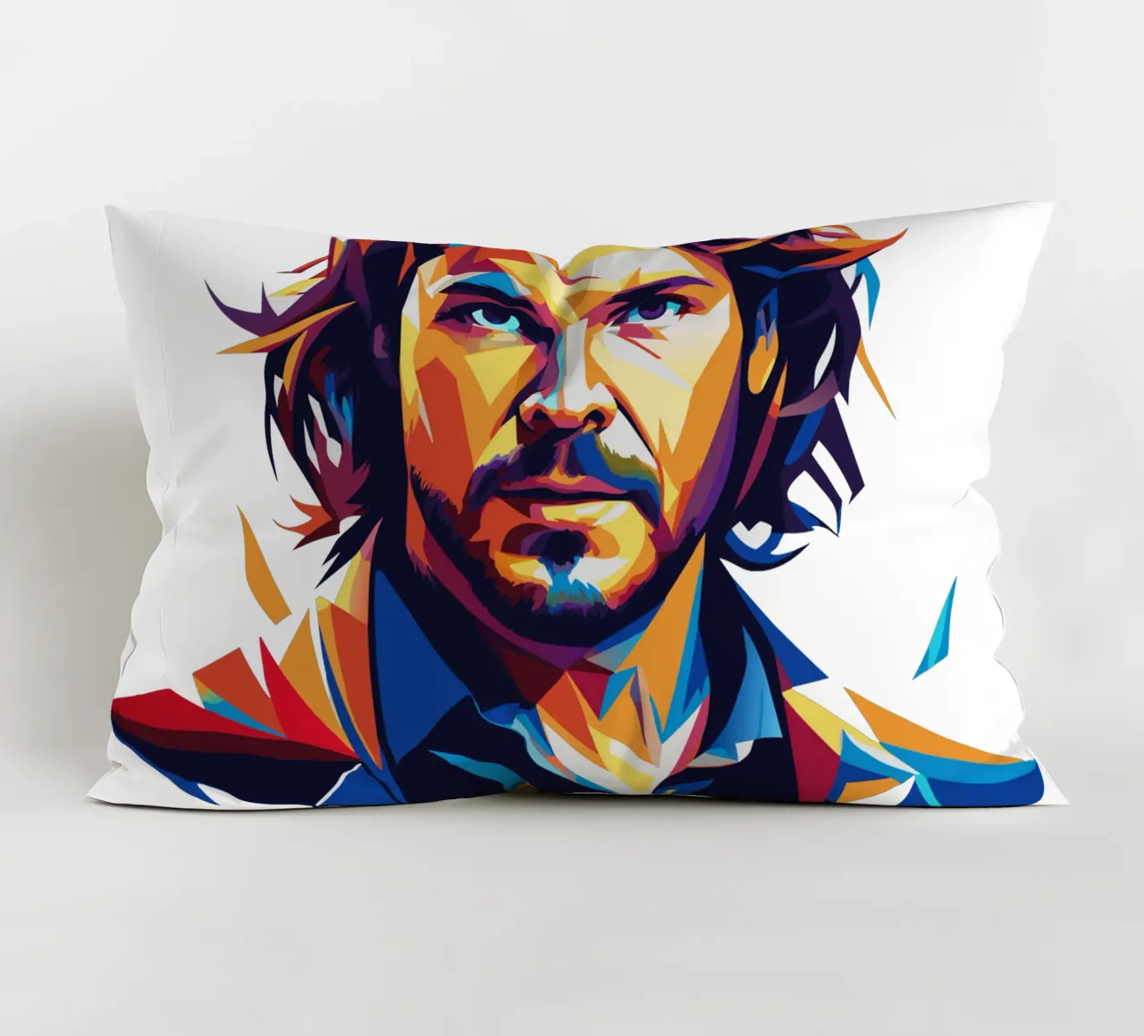 Eddie Vedder Portrait in WPAP Pop Art cuscino da vectorartnesia