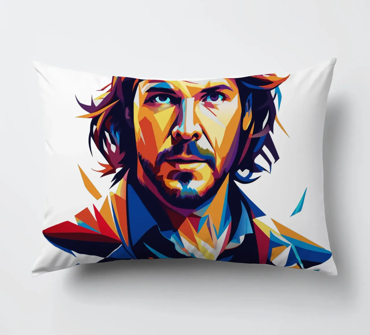 Eddie Vedder Portrait in WPAP Pop Art cuscino da vectorartnesia
