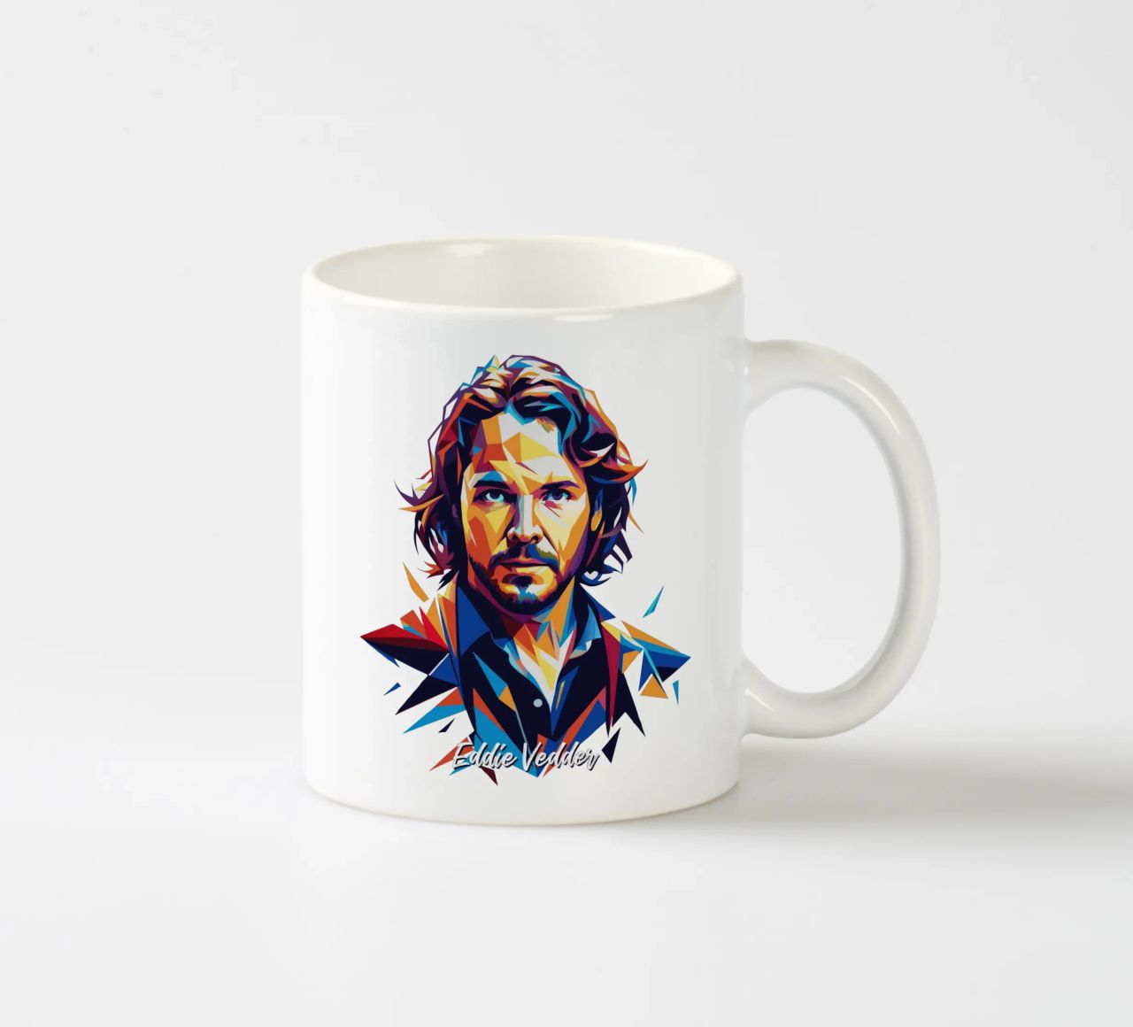 Eddie Vedder Portrait in WPAP Pop Art tazza in ceramica da vectorartnesia