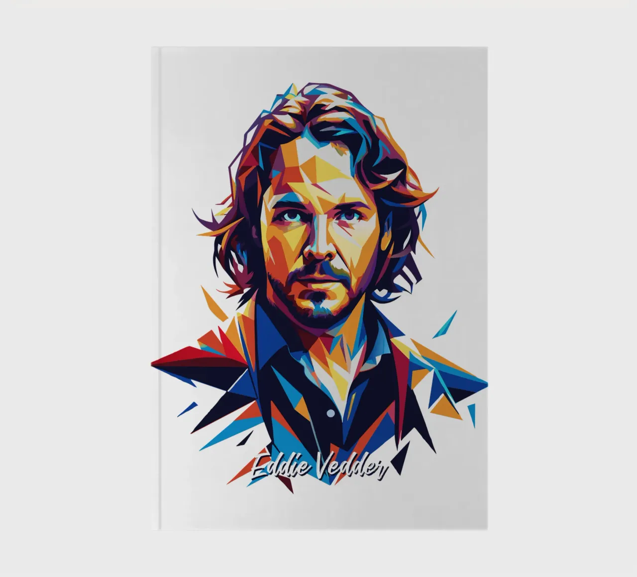 Eddie Vedder Portrait in WPAP Pop Art notebook by vectorartnesia
