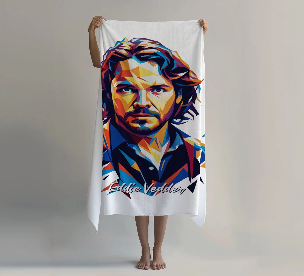 Eddie Vedder Portrait in WPAP Pop Art telo mare da vectorartnesia