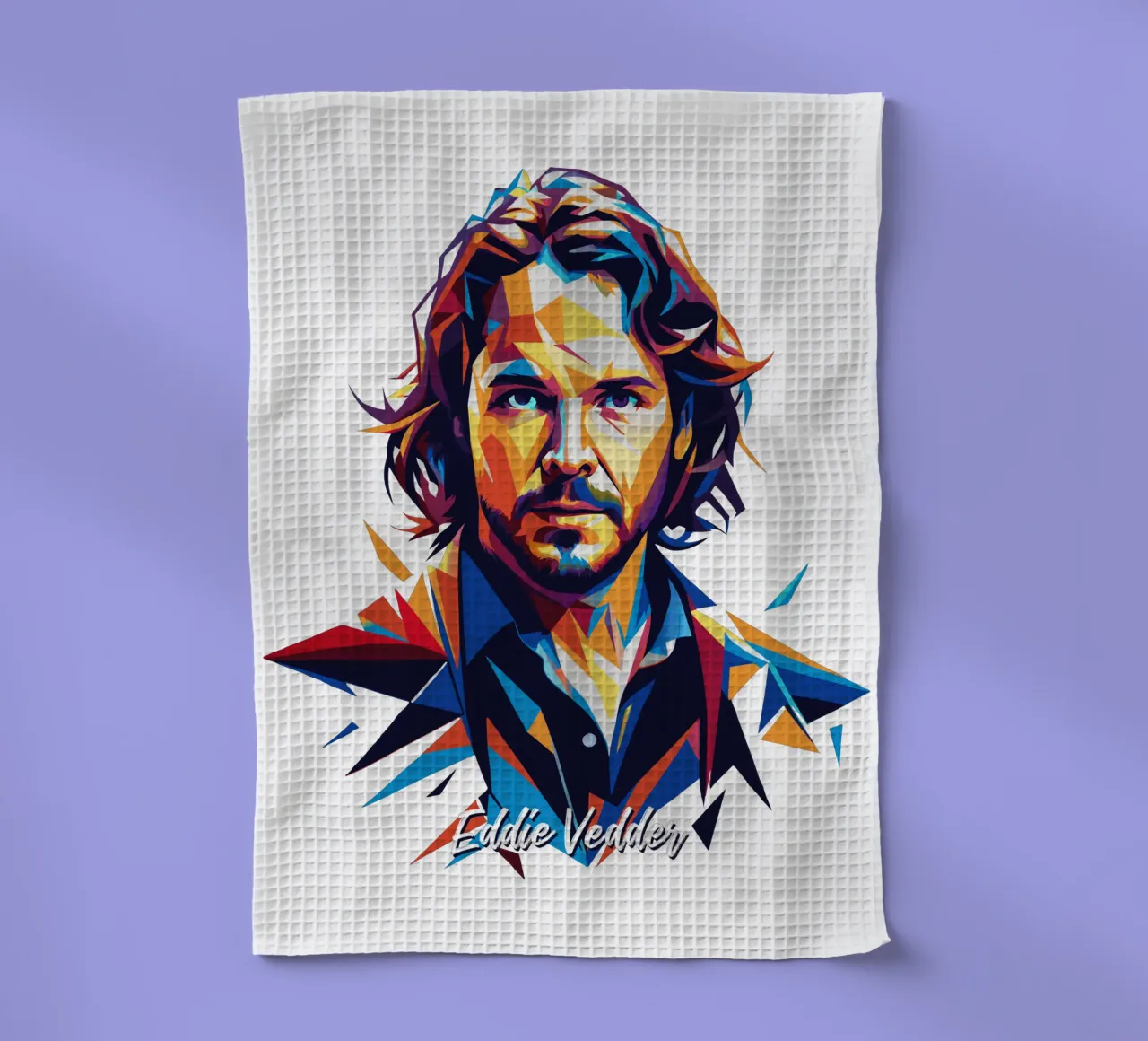 Eddie Vedder Portrait in WPAP Pop Art canovaccio da cucina da vectorartnesia