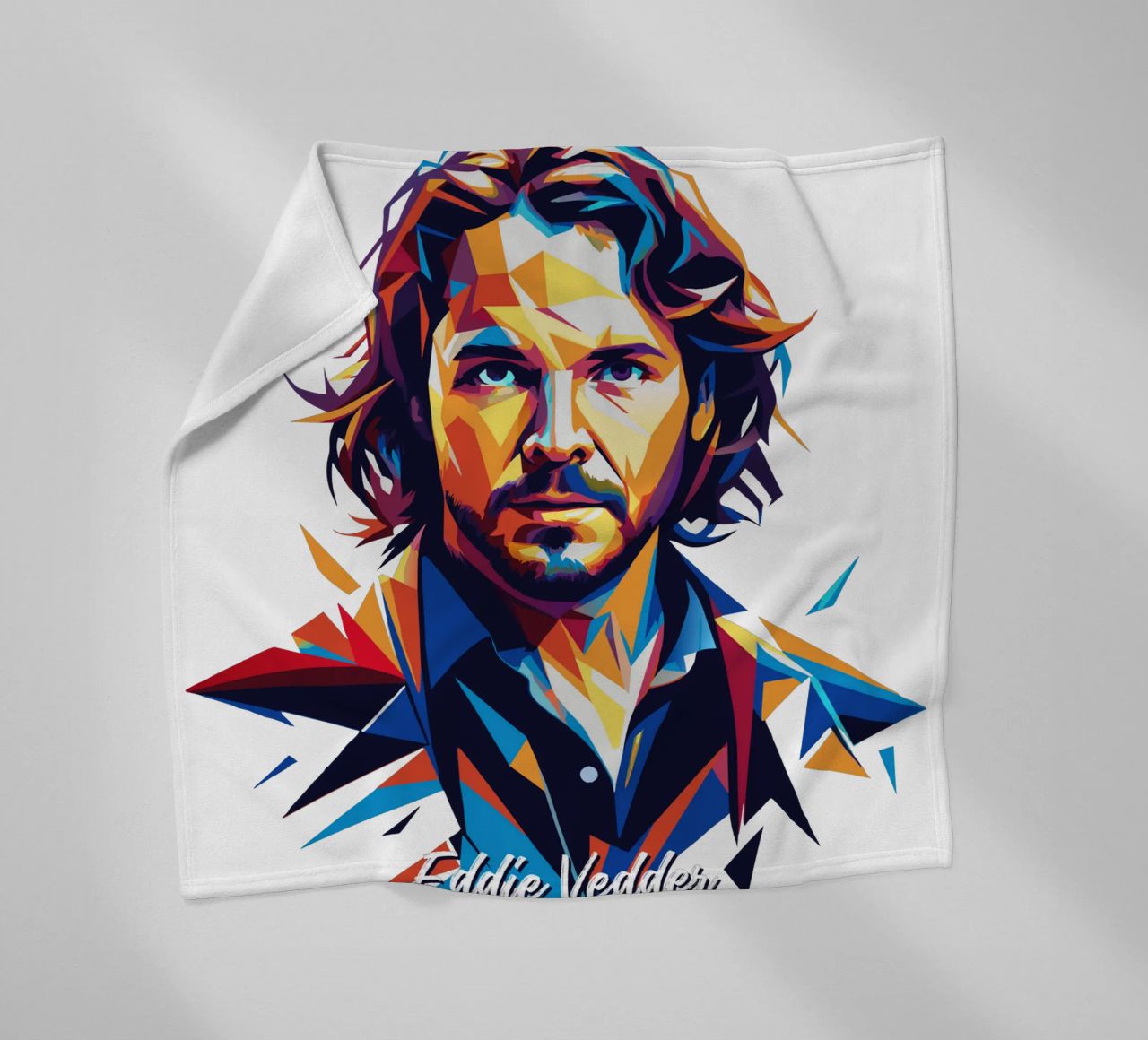 Eddie Vedder Portrait in WPAP Pop Art coperta in pile da vectorartnesia