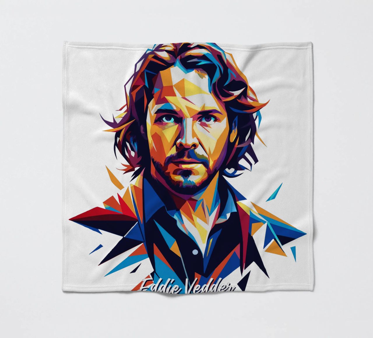 Eddie Vedder Portrait in WPAP Pop Art coperta in pile da vectorartnesia