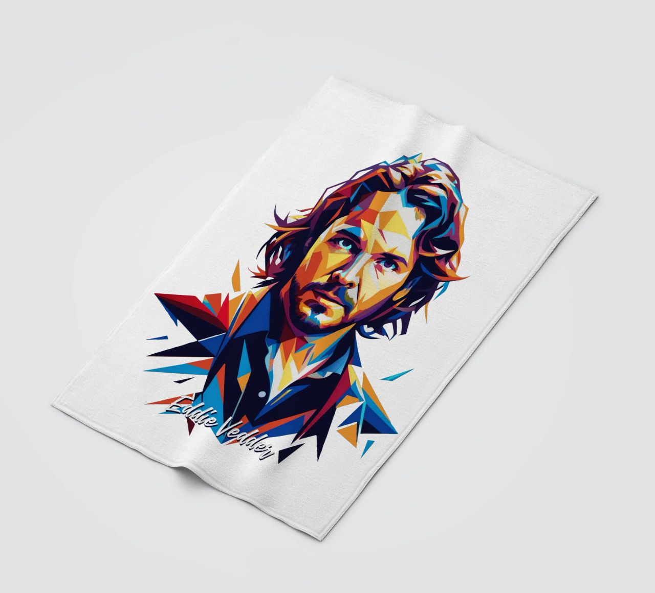 Eddie Vedder Portrait in WPAP Pop Art coperta in pile da vectorartnesia