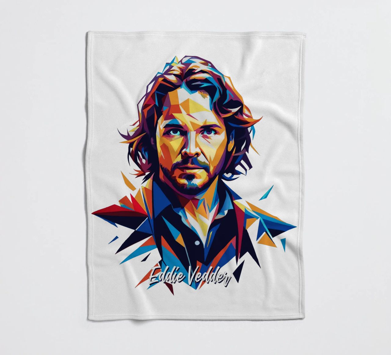 Eddie Vedder Portrait in WPAP Pop Art coperta in pile da vectorartnesia