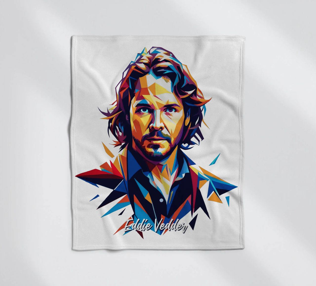 Eddie Vedder Portrait in WPAP Pop Art coperta in pile da vectorartnesia