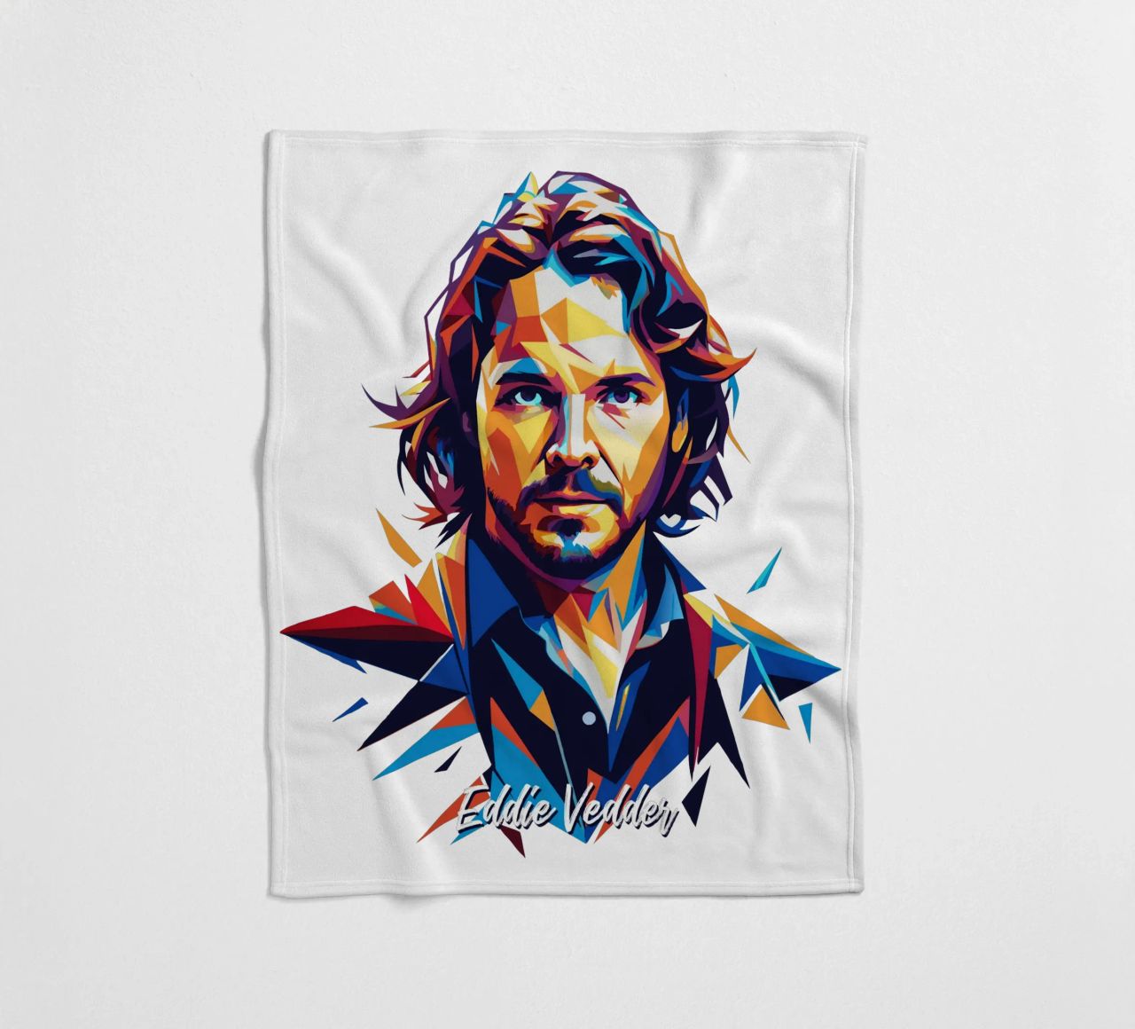 Eddie Vedder Portrait in WPAP Pop Art coperta in pile da vectorartnesia