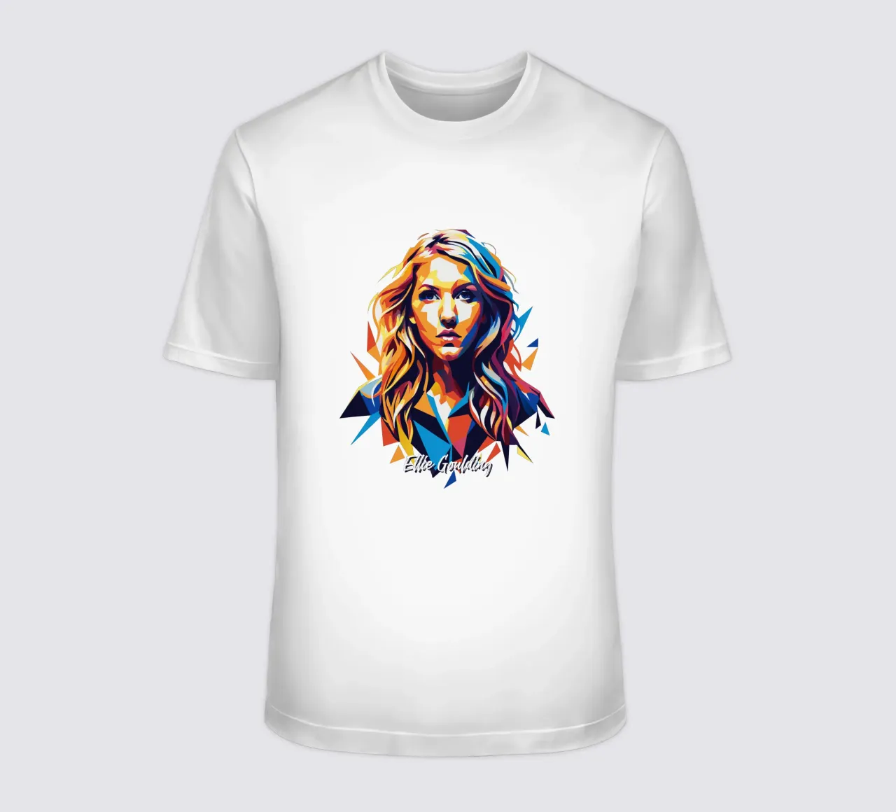 Ellie Goulding Portrait in WPAP Pop Art t-shirt da vectorartnesia