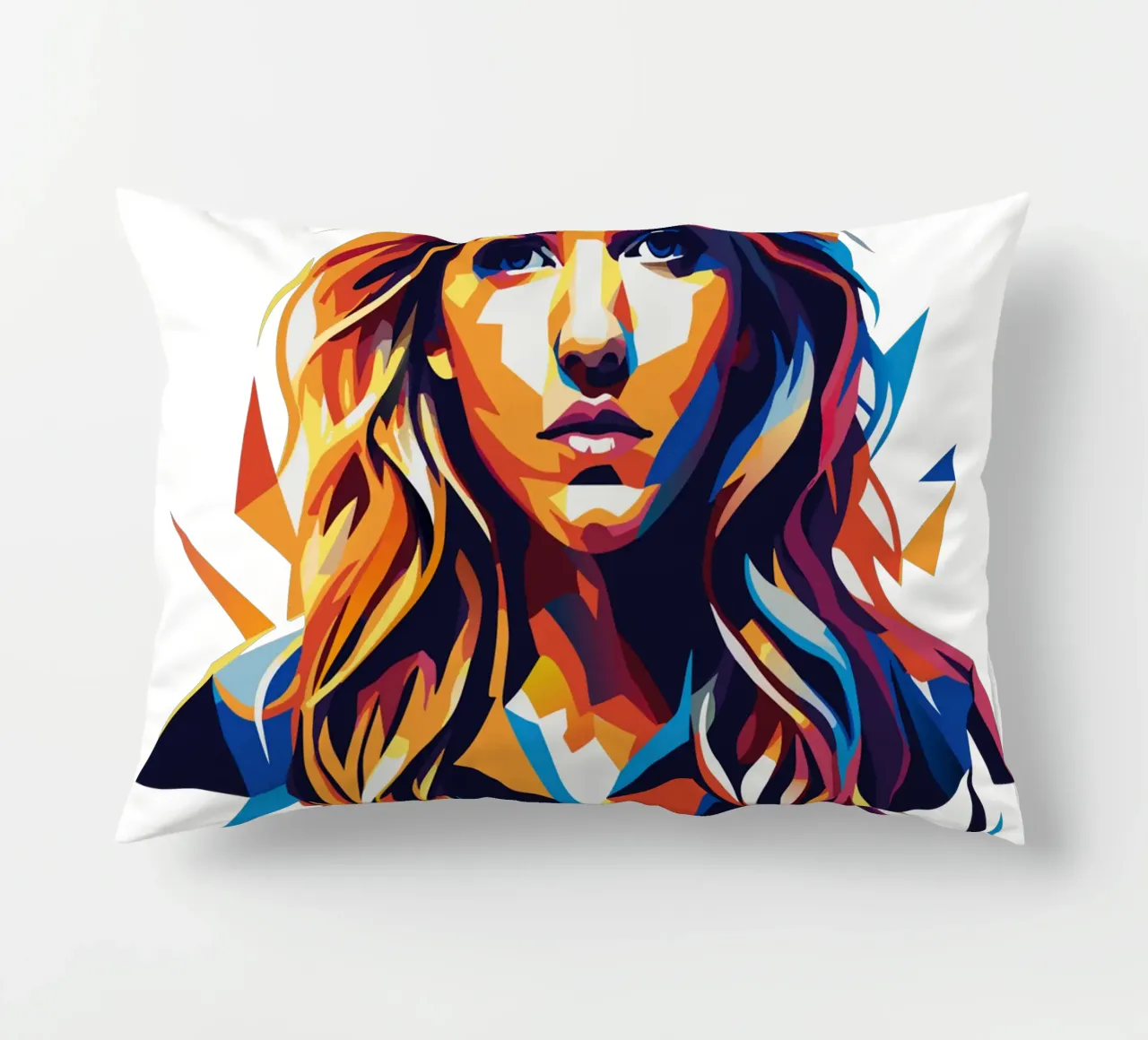 Ellie Goulding Portrait in WPAP Pop Art cuscino da vectorartnesia