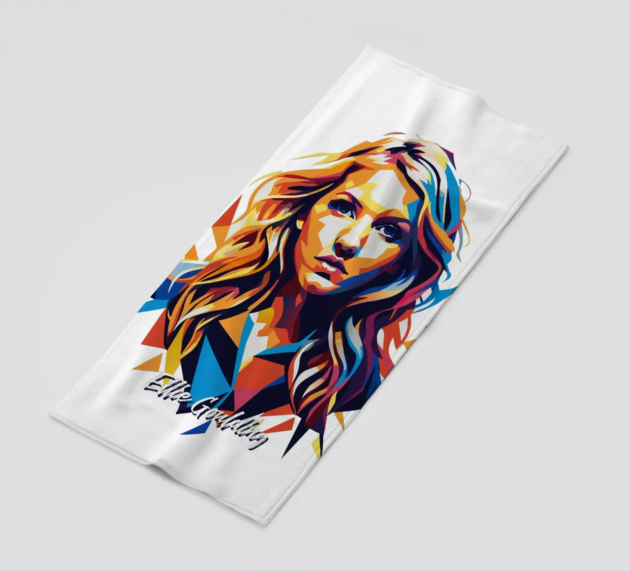 Ellie Goulding Portrait in WPAP Pop Art telo mare da vectorartnesia