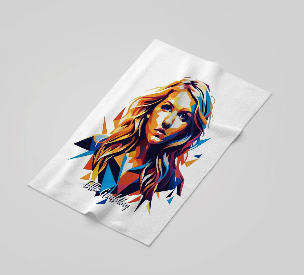 Ellie Goulding Portrait in WPAP Pop Art telo mare da vectorartnesia