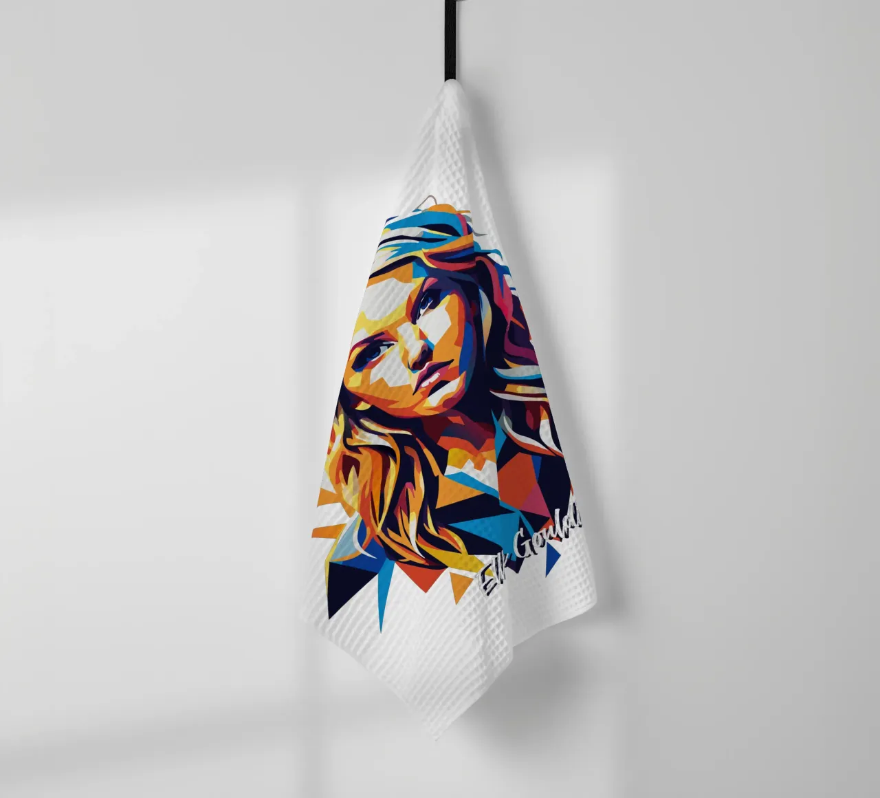 Ellie Goulding Portrait in WPAP Pop Art torchon de vectorartnesia