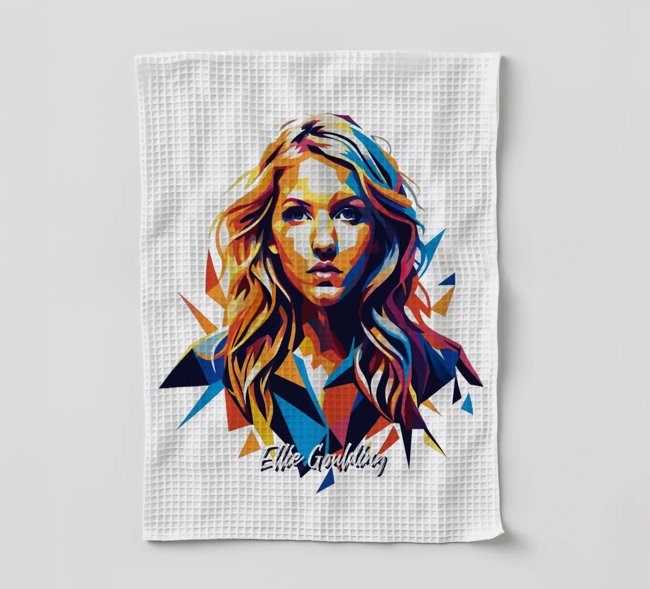 Ellie Goulding Portrait in WPAP Pop Art torchon de vectorartnesia