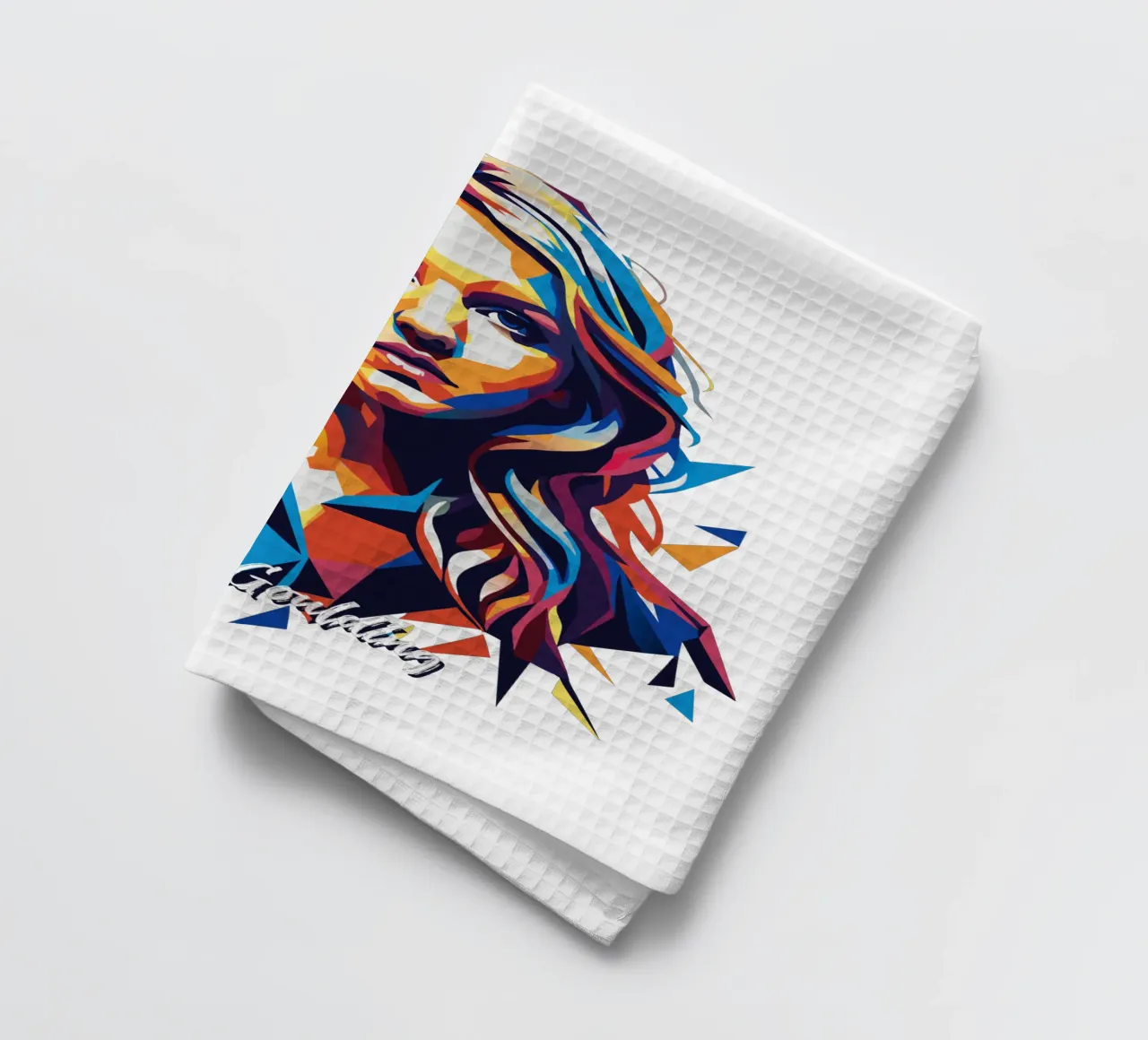 Ellie Goulding Portrait in WPAP Pop Art torchon de vectorartnesia