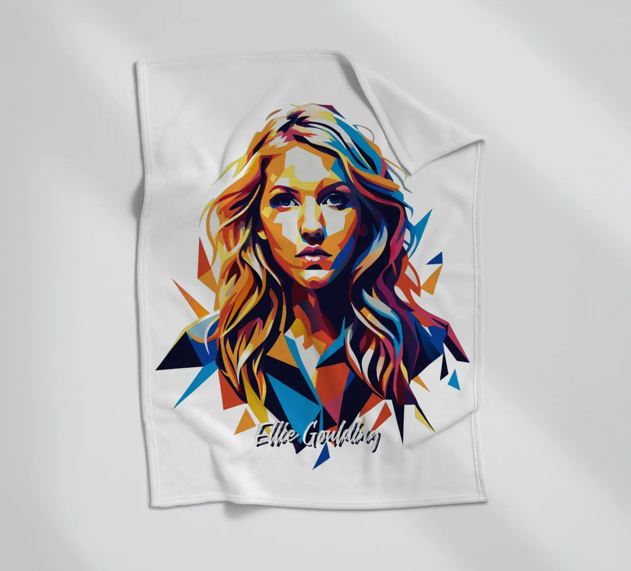 Ellie Goulding Portrait in WPAP Pop Art Fleecedecke von vectorartnesia