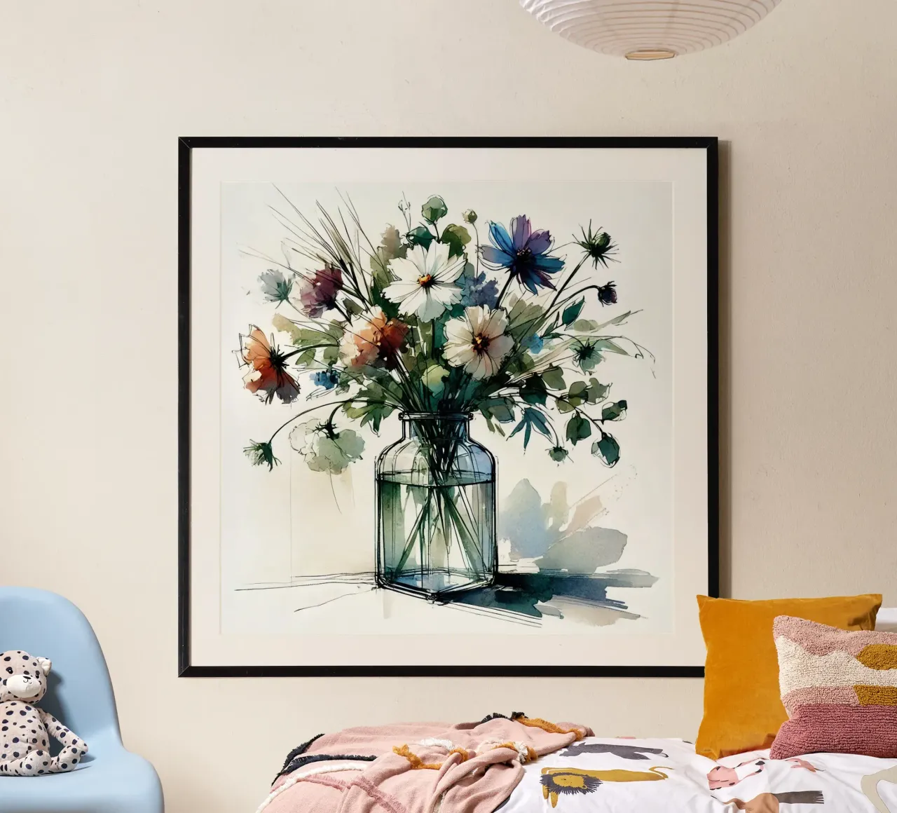 Vaso di fiori poster con telaio in legno da Travel with Chris