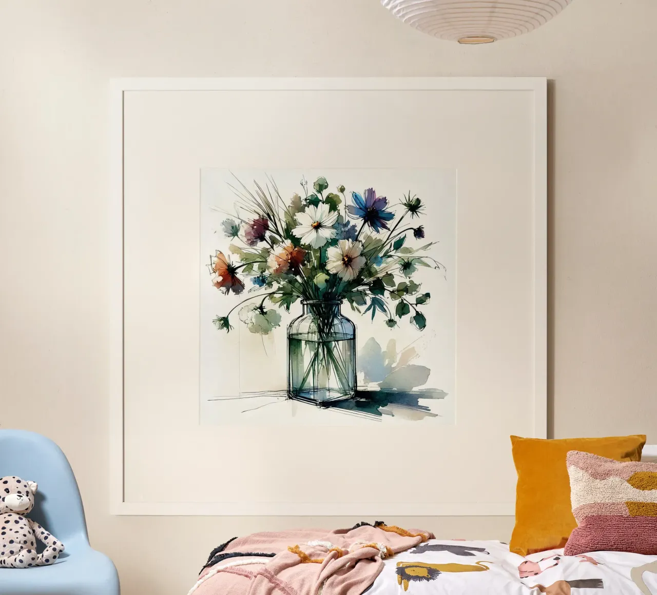 Vaso di fiori poster con telaio in legno da Travel with Chris