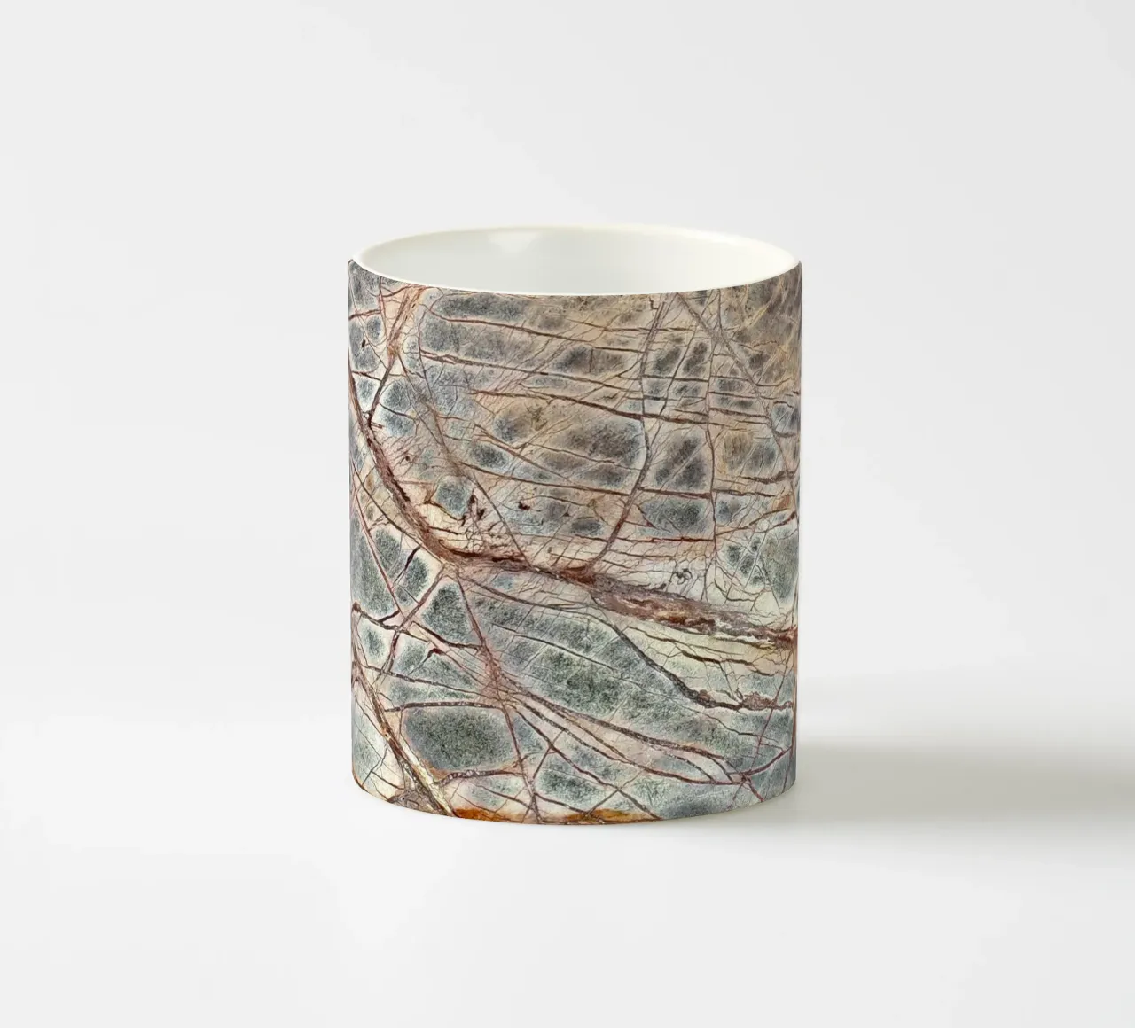 Marmo marrone 01 tazza in ceramica da amini54