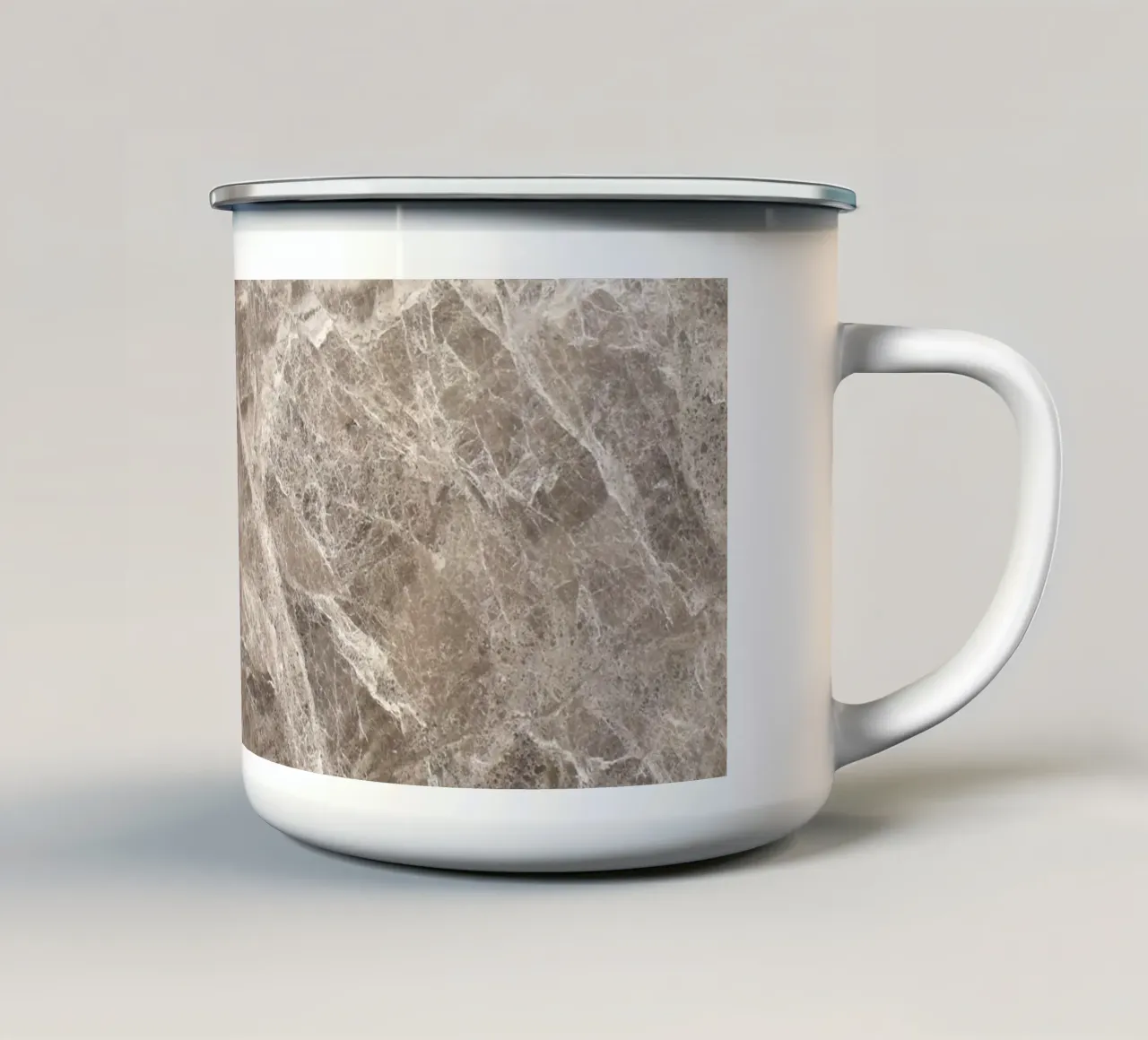 Marmo marrone 62 tazza in smalto da amini54