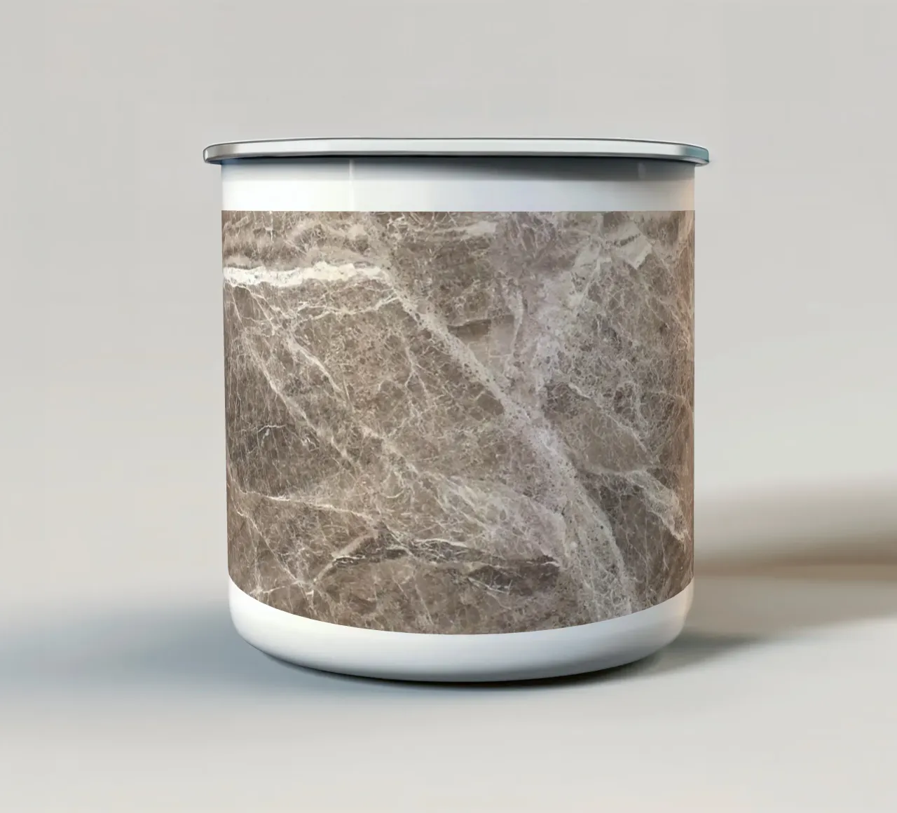 Marmo marrone 62 tazza in smalto da amini54