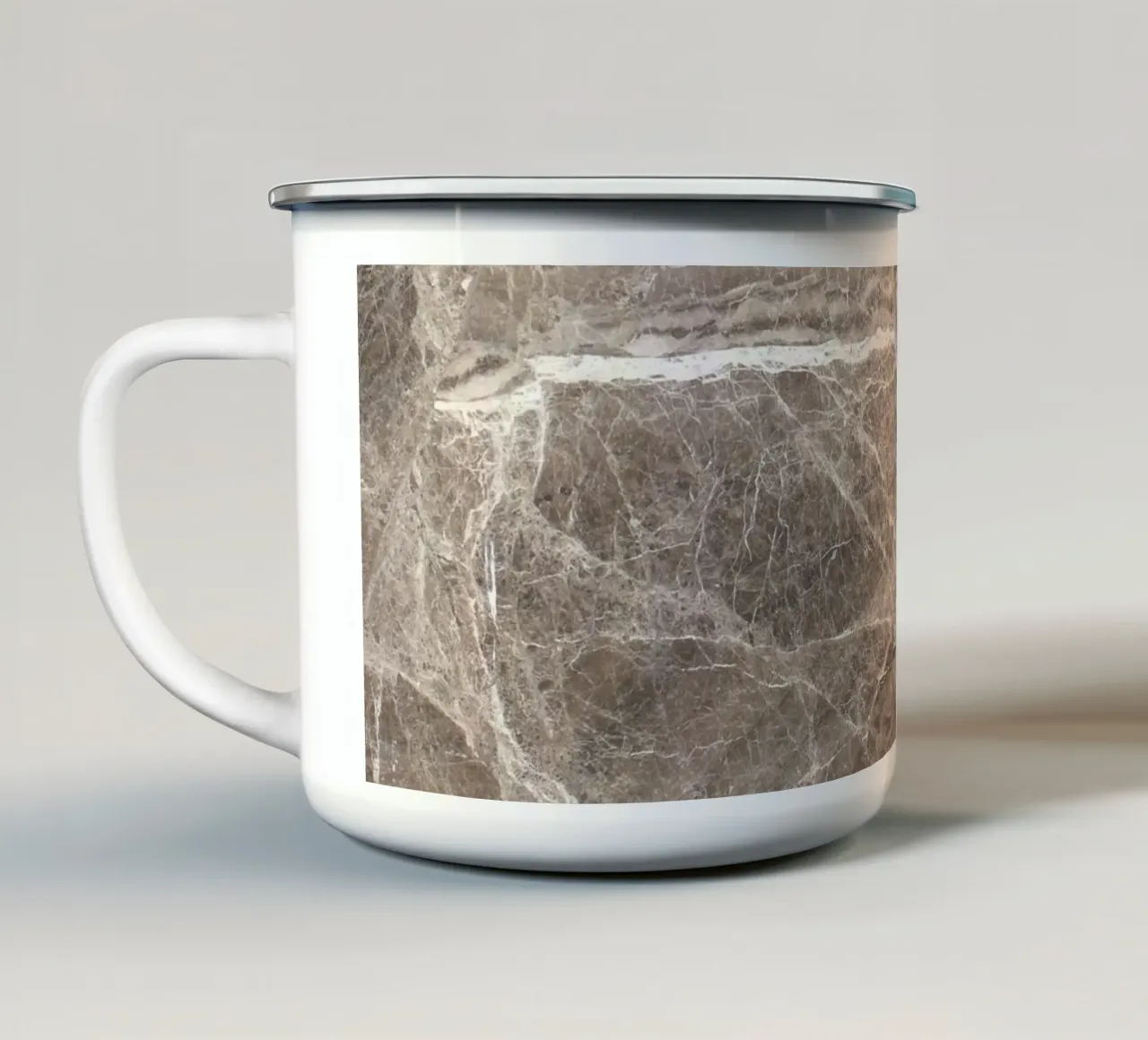 Marmo marrone 62 tazza in smalto da amini54