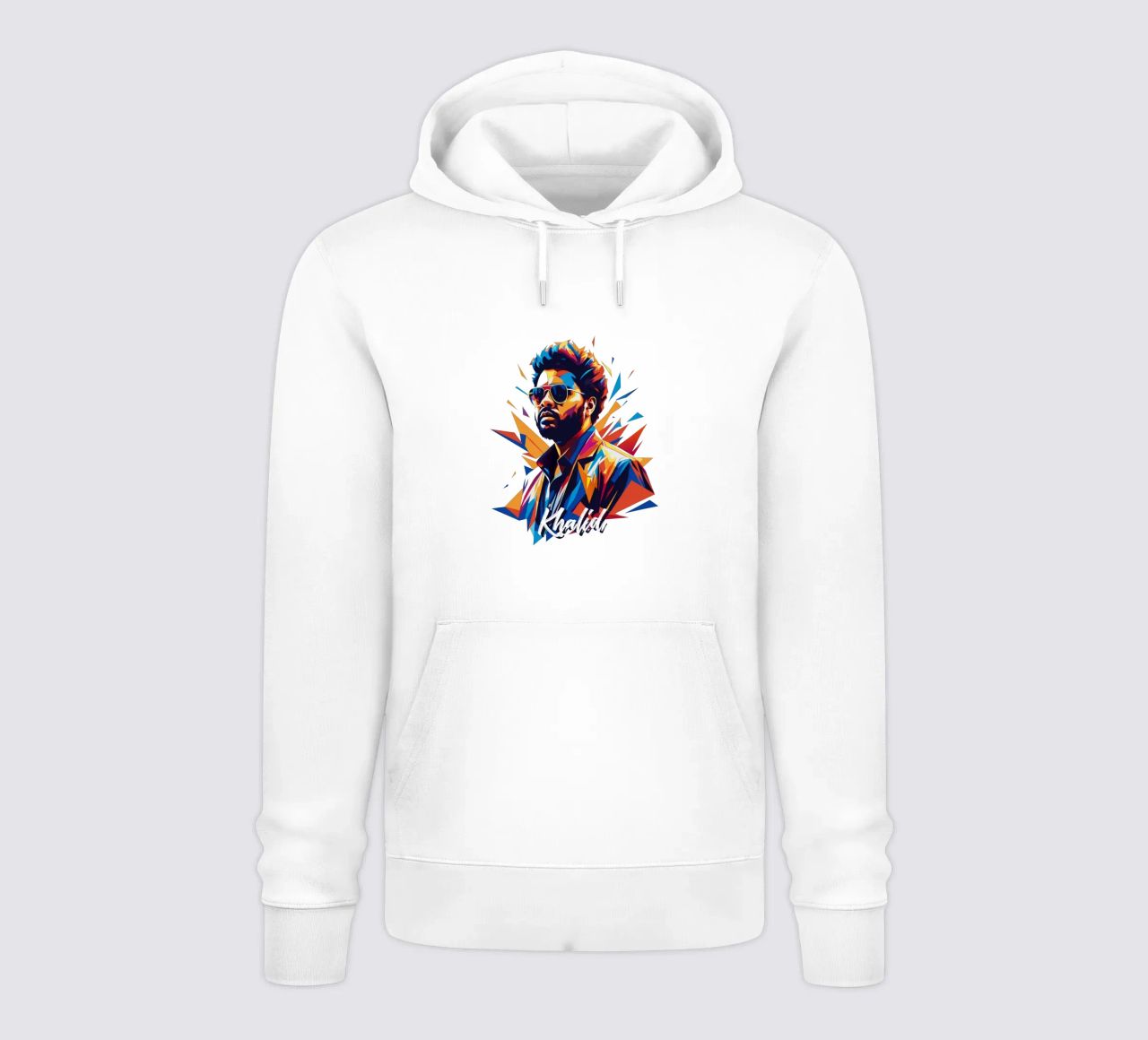 Khalid Portrait in WPAP Pop Art felpa con cappuccio da vectorartnesia