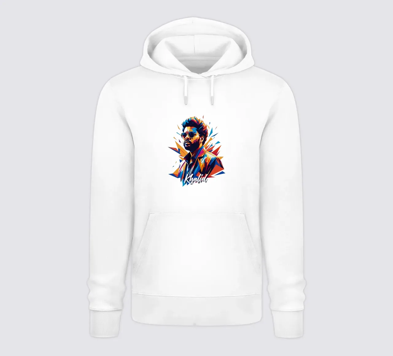 Khalid Portrait in WPAP Pop Art Hoodie von vectorartnesia