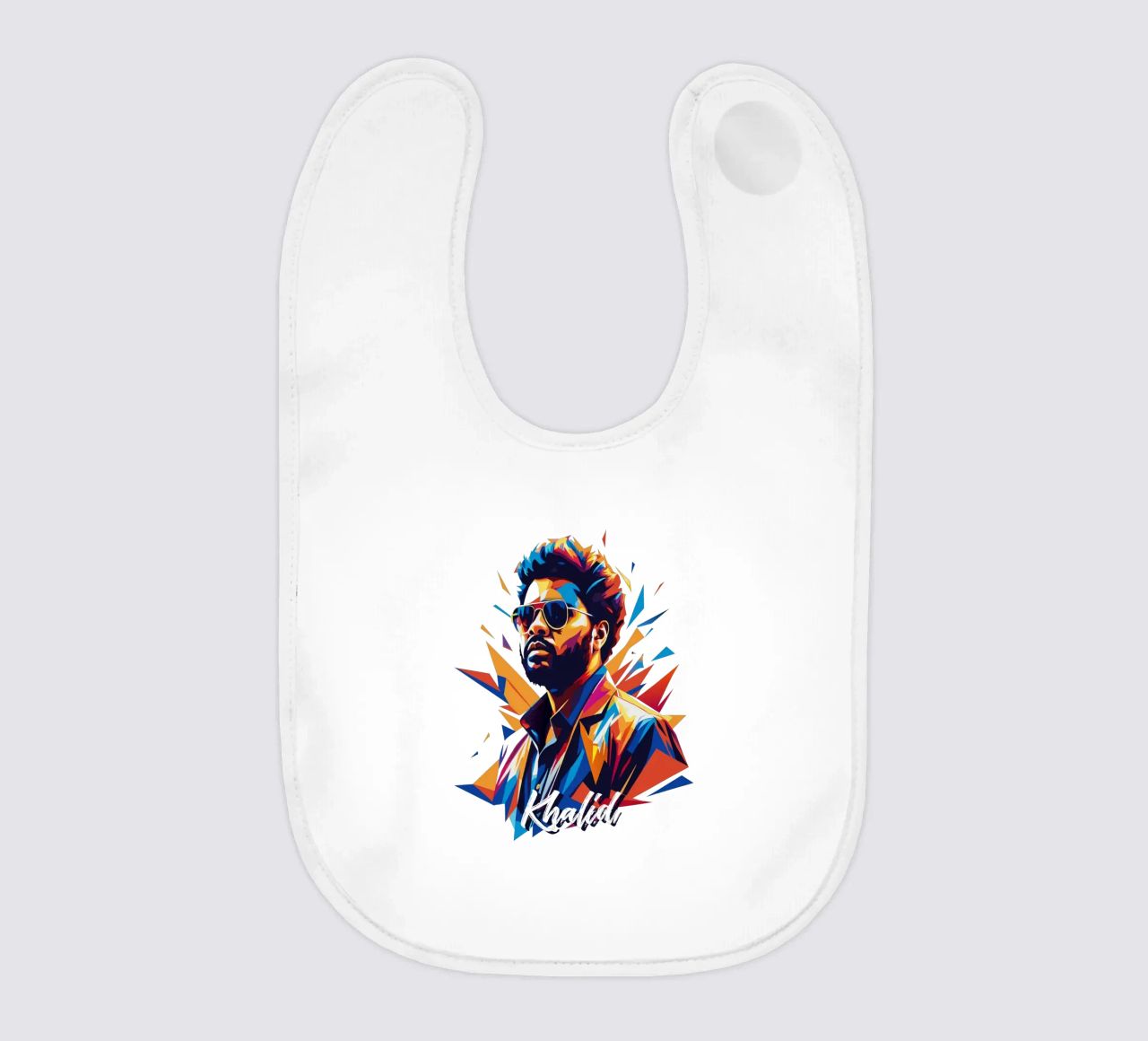 Khalid Portrait in WPAP Pop Art bavaglino da vectorartnesia