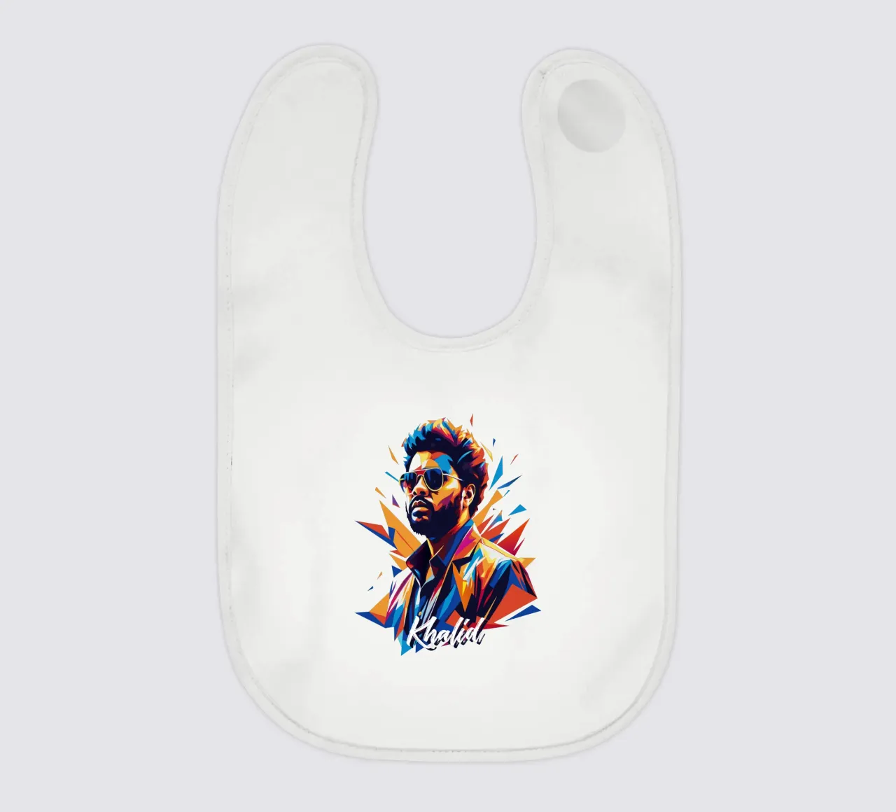 Khalid Portrait in WPAP Pop Art bavaglino da vectorartnesia