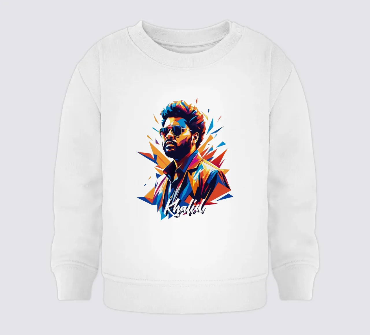 Khalid Portrait in WPAP Pop Art felpa neonato da vectorartnesia