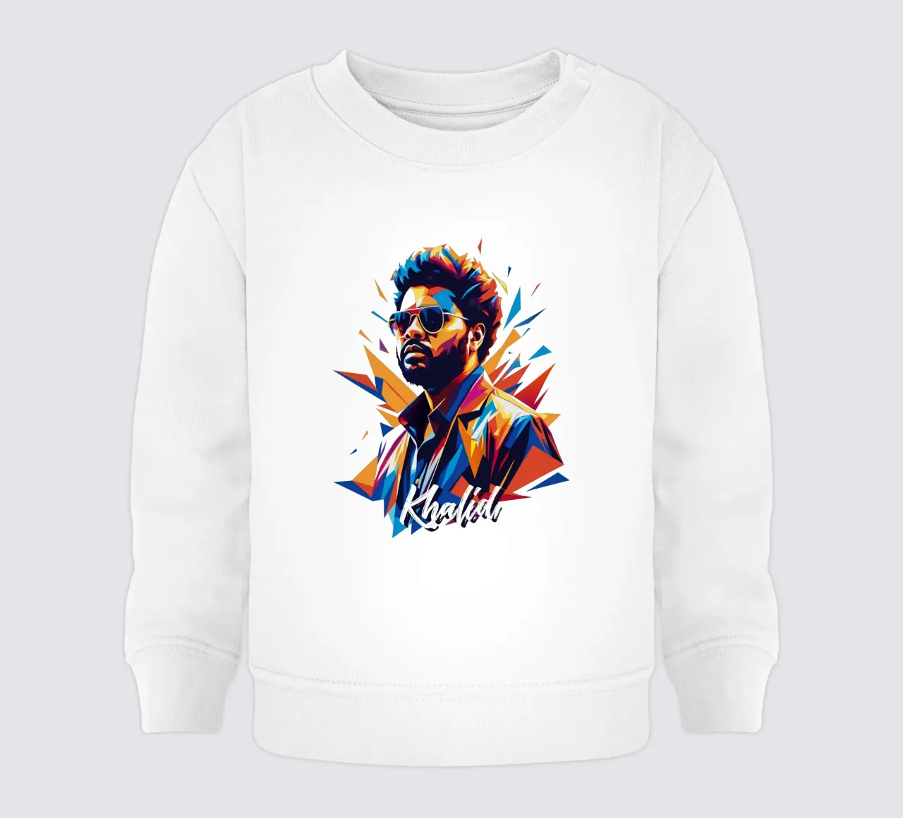 Khalid Portrait in WPAP Pop Art sweat pour bébé de vectorartnesia