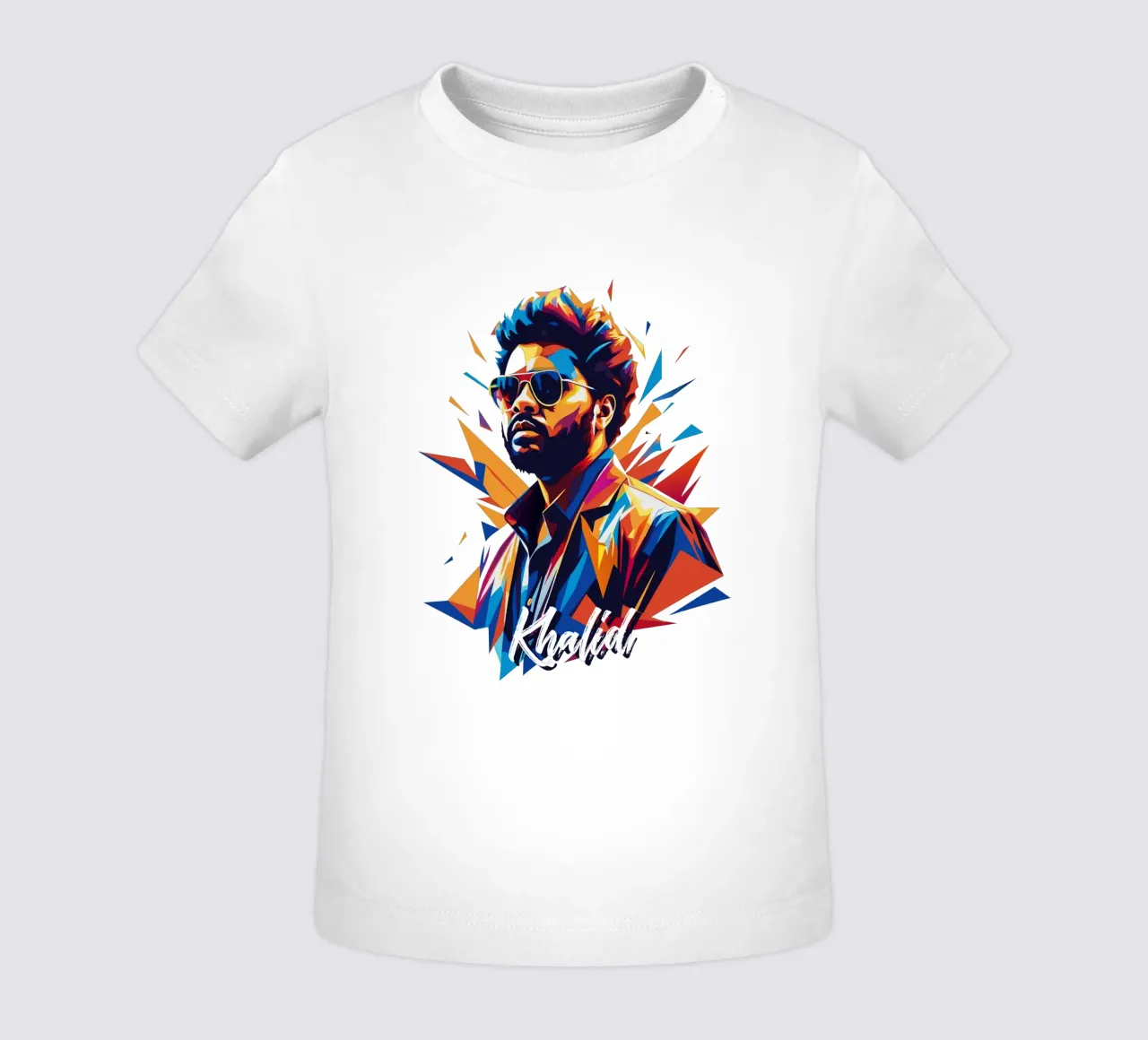 Khalid Portrait in WPAP Pop Art camiseta de bebé de vectorartnesia