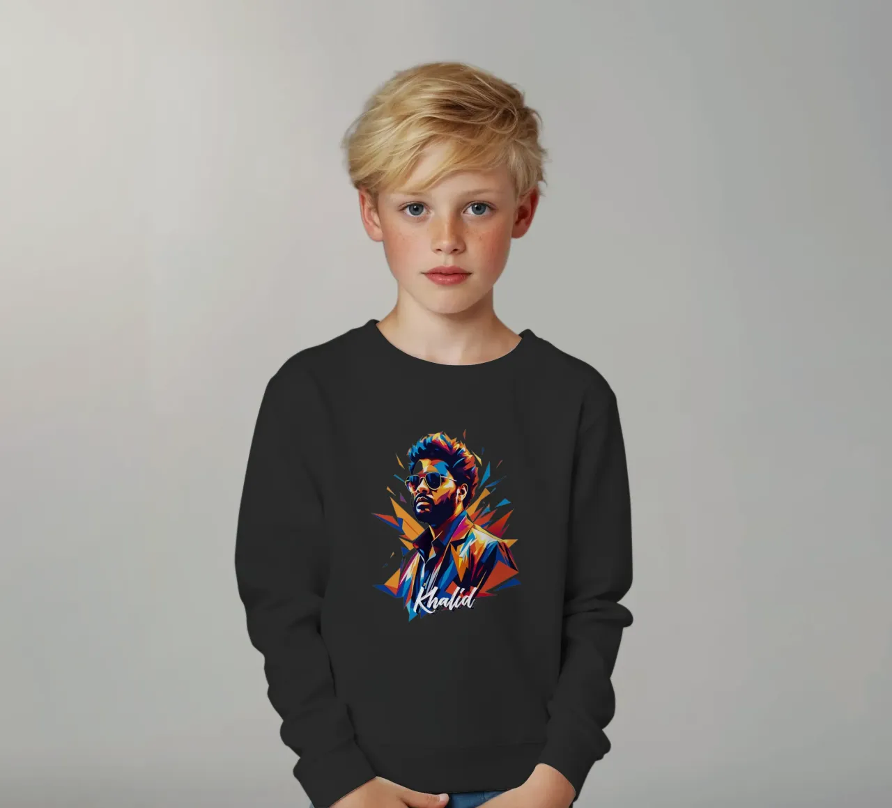 Khalid Portrait in WPAP Pop Art felpa bambino da vectorartnesia