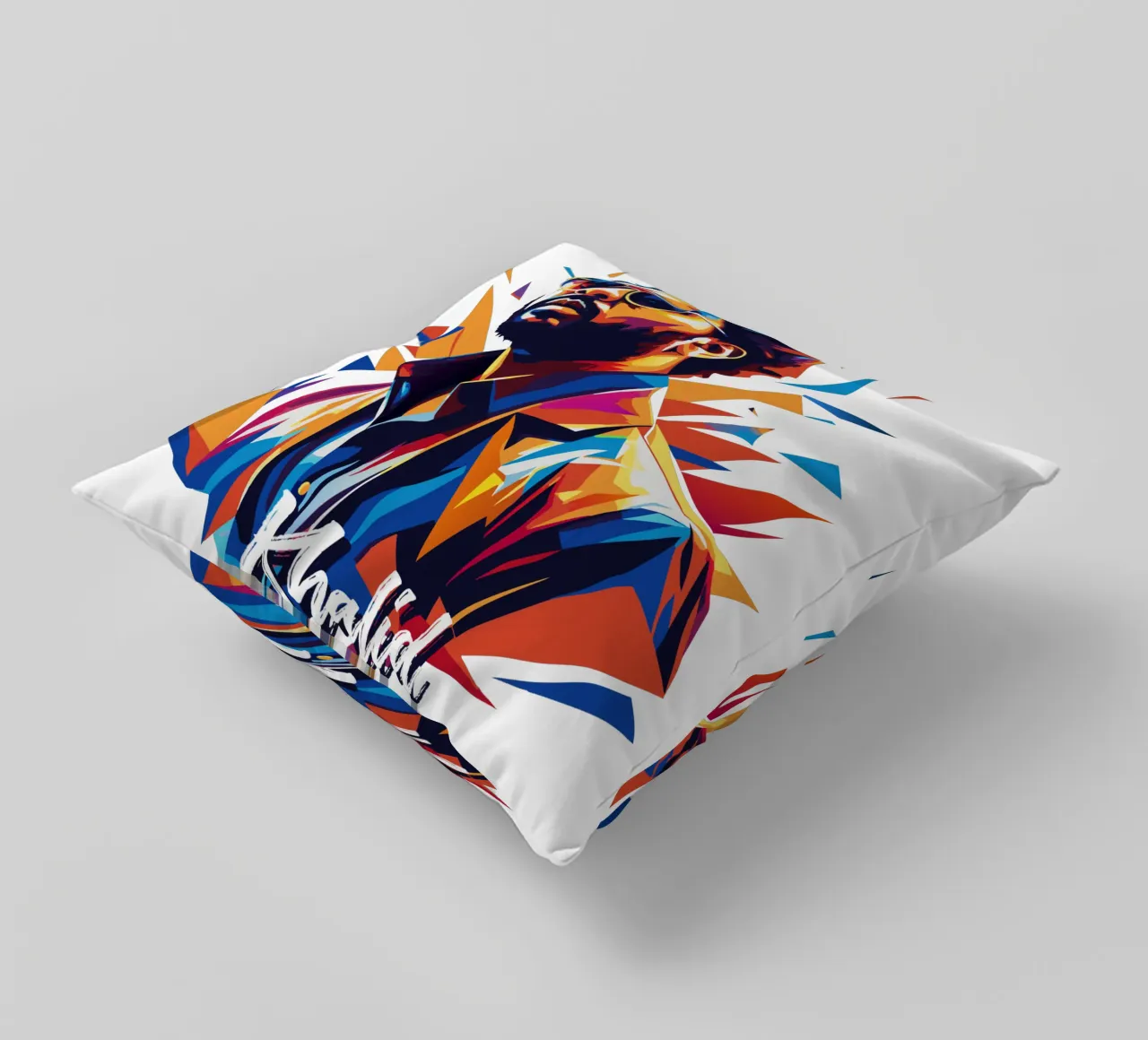 Khalid Portrait in WPAP Pop Art cuscino da vectorartnesia