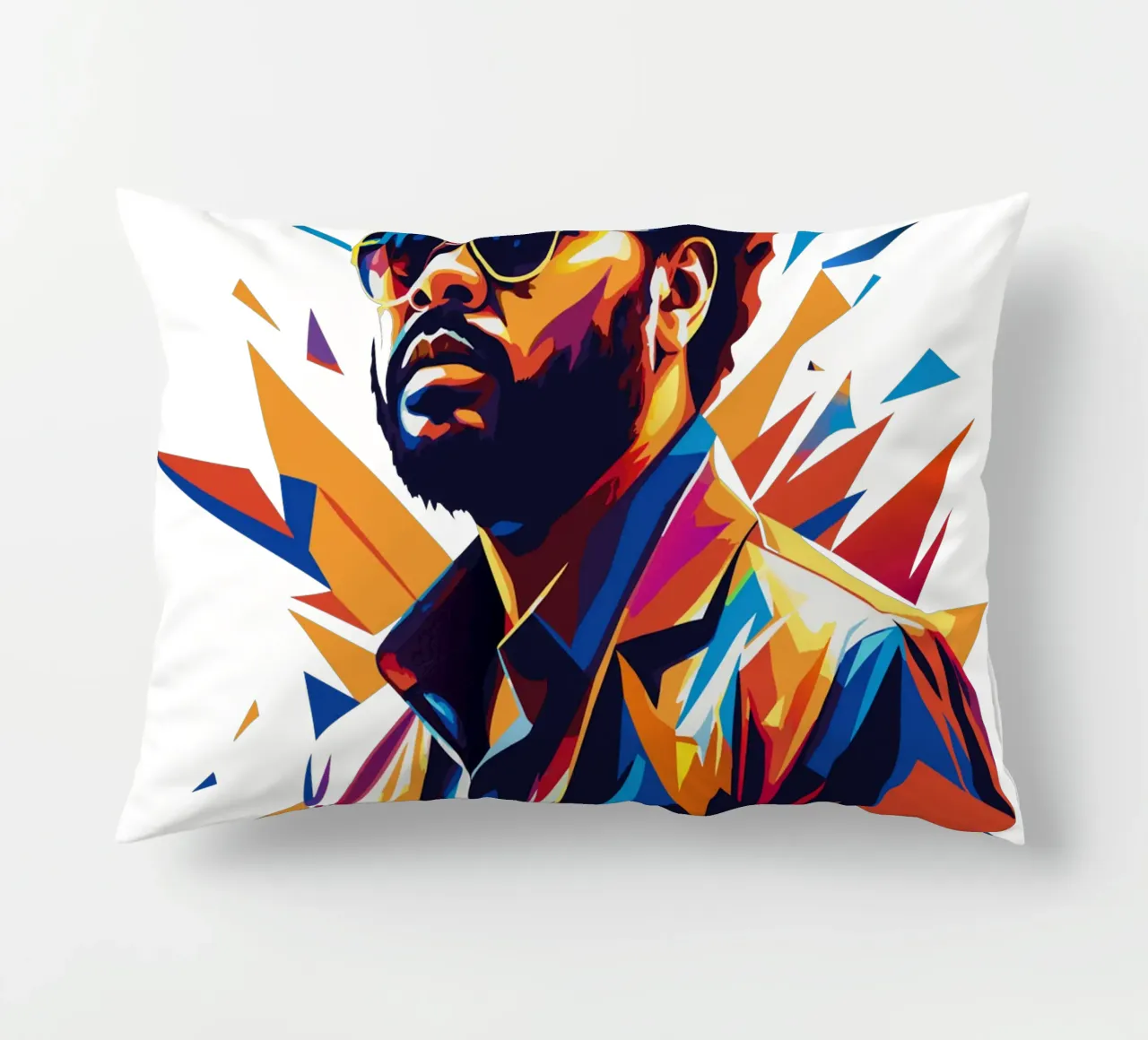 Khalid Portrait in WPAP Pop Art cuscino da vectorartnesia