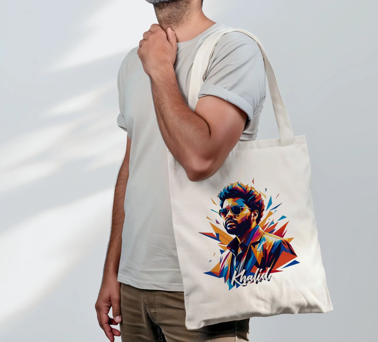 Khalid Portrait in WPAP Pop Art borsa in juta da vectorartnesia