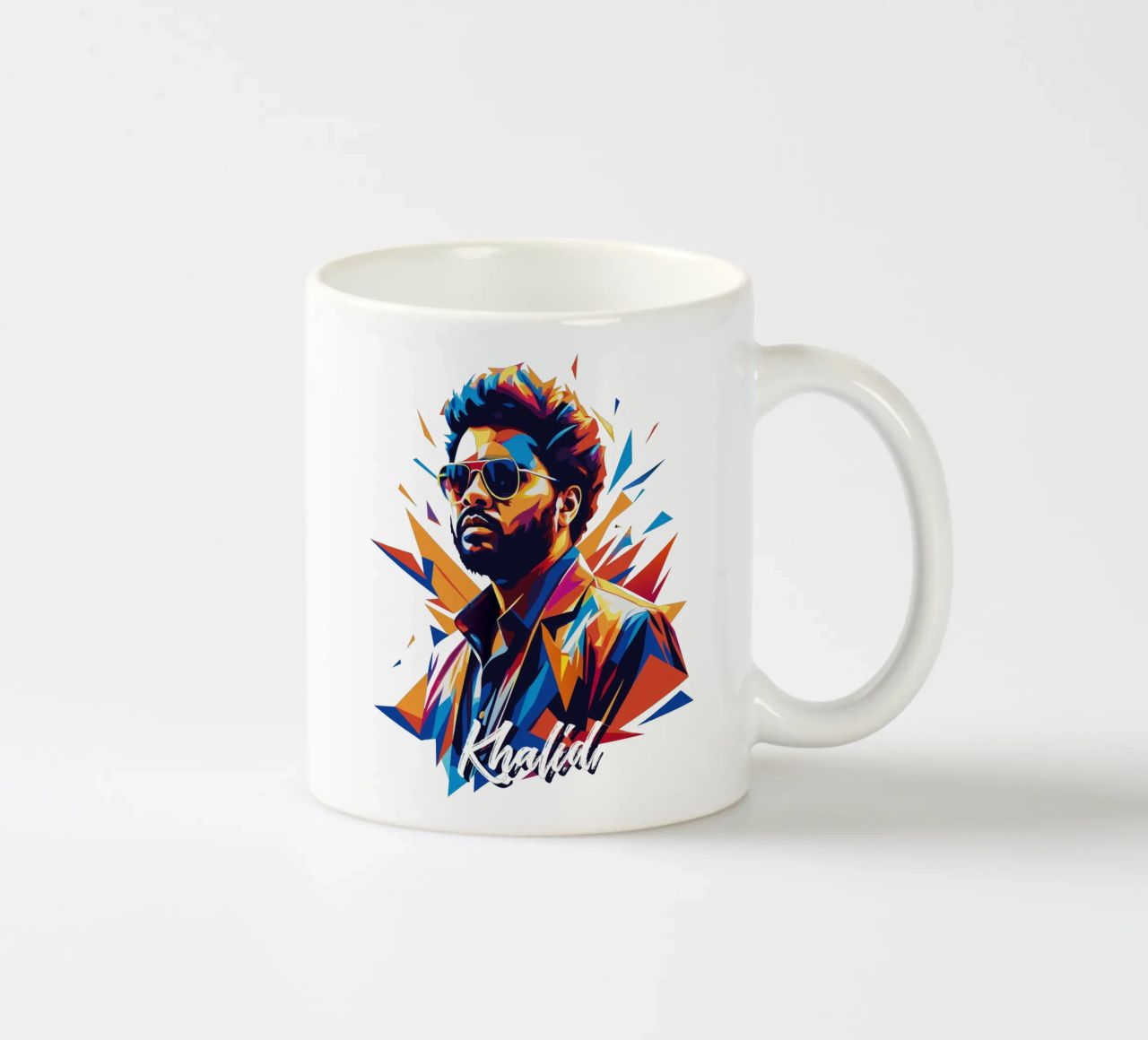 Khalid Portrait in WPAP Pop Art tazza in ceramica da vectorartnesia
