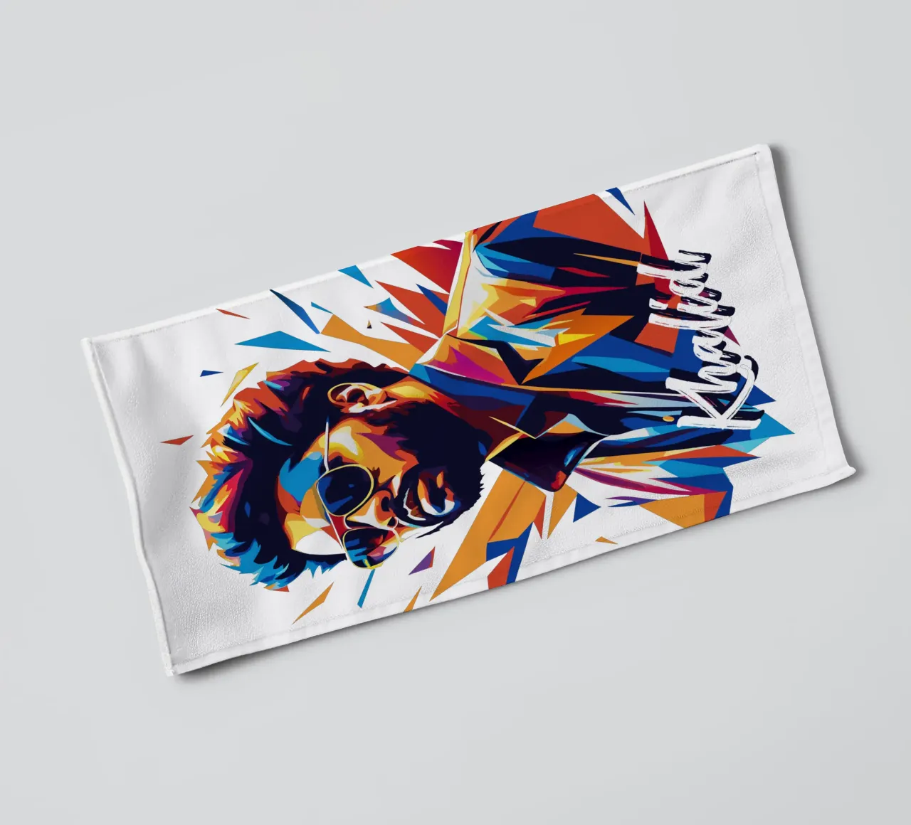 Khalid Portrait in WPAP Pop Art asciugamano da bagno da vectorartnesia