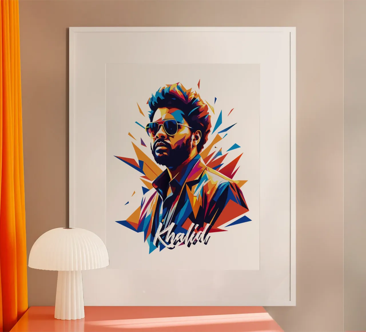Khalid Portrait in WPAP Pop Art carta hahnemühle da vectorartnesia