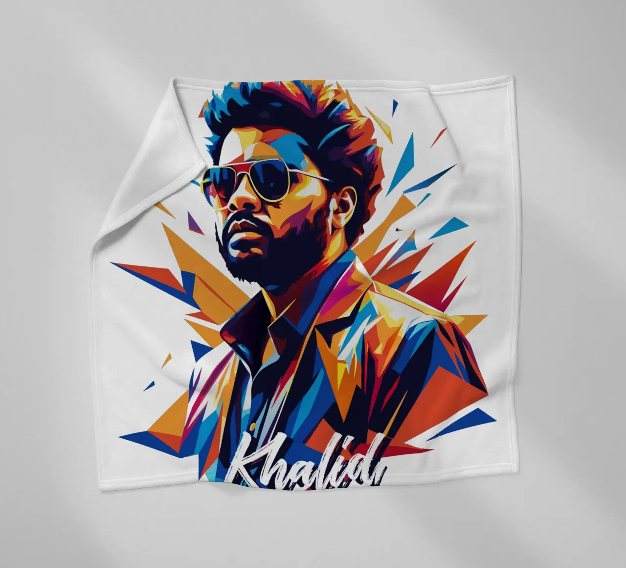 Khalid Portrait in WPAP Pop Art coperta in pile da vectorartnesia