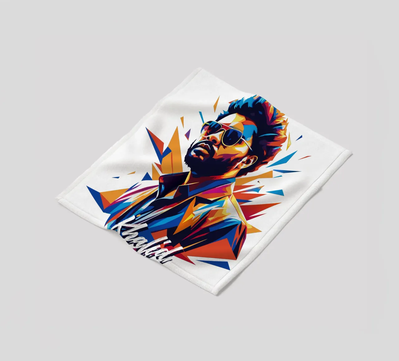 Khalid Portrait in WPAP Pop Art coperta in pile da vectorartnesia