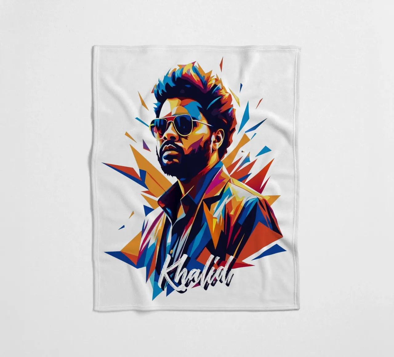 Khalid Portrait in WPAP Pop Art coperta in pile da vectorartnesia