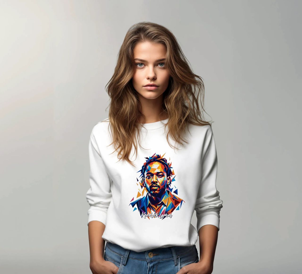 Kendrick Lamar Portrait in WPAP Pop Art felpa da vectorartnesia